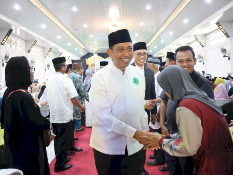 Bimbingan Manasik Jemaah Haji Reguler Tingkat Kabupaten Wajo Tahun 1444 H/2023 M yang di Gedung Assa'adah, Sengkang, Sabtu (6/5/2023).
