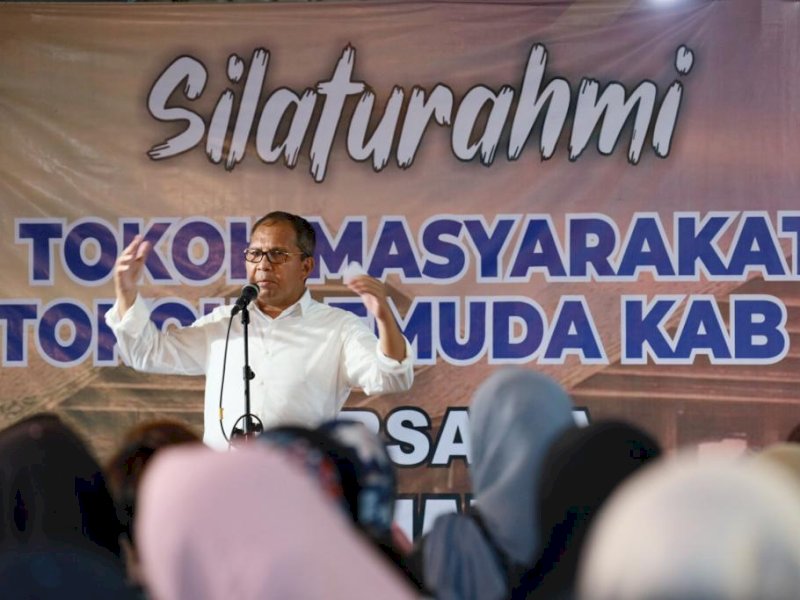 Ramdhan Pomanto di sela-sela acara Silaturahmi dengan Tokoh Masyarakat dan Pemuda Kabupaten Wajo di Kelurahan Atakkae, Kecamatan Tempe, Sabtu, (6/05/2023), sore.