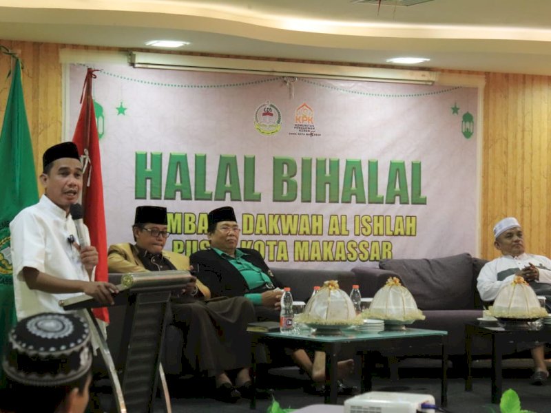 Ketua DPRD Makassar Rudianto Lallo menghadiri kegiatanalal Bihalal Lembaga Dakwah Al Ishlah Pusat Kota Makassar di Hotel Karebosi Primier, Minggu (7/5/2023).