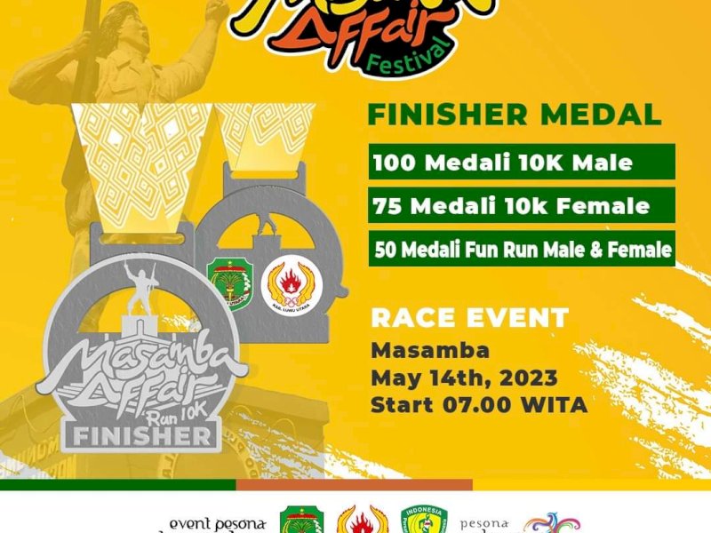 Masamba Run 10K dan Fun Run Dihelat Hari ini, Diramaikan 1.157 Pelari