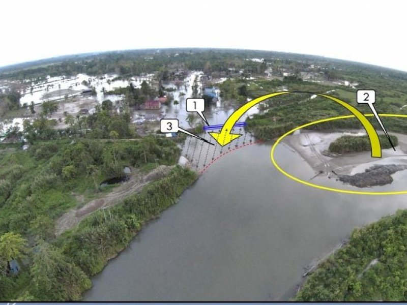 Langkah antisipasi yang dilakukan BBWS Pompengan di Sungai Rongkong. 