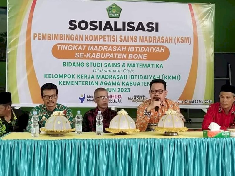 Sosialisasi Pembimbingan KSM Tingkat Madrasah Ibtidaiyah se-Kabupaten Bone. 