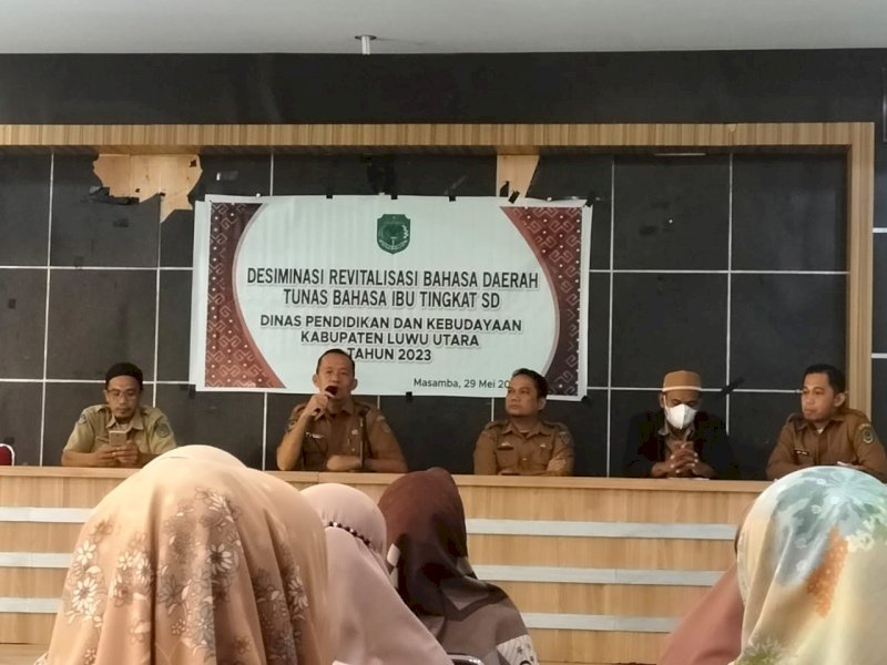 Kegiatan Desiminasi Revitalisasi Bahasa Daerah Tunas Bahasa Ibu, Senin (29/5/2023). 