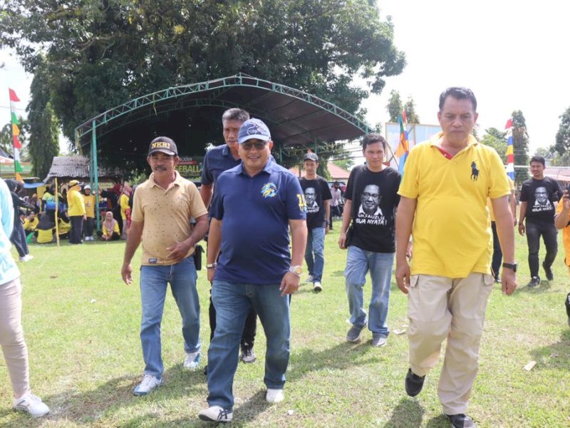 Anggota DPR RI Fraksi Golkar Muhammad Fauzi membuka turnamen baseball, Rabu (31/05/2023). 