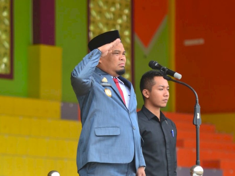 Upacara Hari Lahir Pancasila 2023 di Alun-Alun Lapangan Abu Bakar Lambogo Batili Enrekang, Senin (05/06/2023).