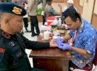 HUT Bhayangkara Ke-77 di Polres Bone, Brimob Sumbang Puluhan Kantong Darah