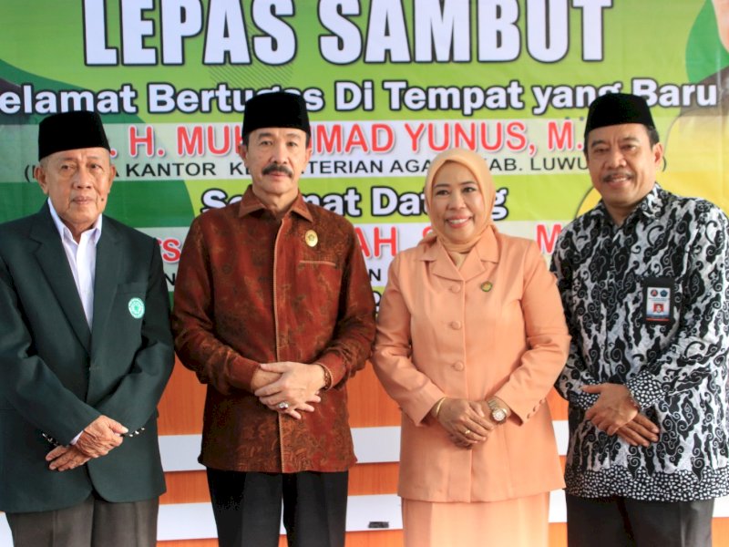 Pisah sambut Kepala Kantor Kementerian Agama (Kakan Kemenag) Bulukumba, Kamis (22/6/2023).