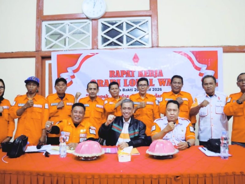 Rapat Kerja ORARI Lokal Wajo yang digelar di Malino, Kabupaten Gowa, Minggu (24/6/2023) malam.