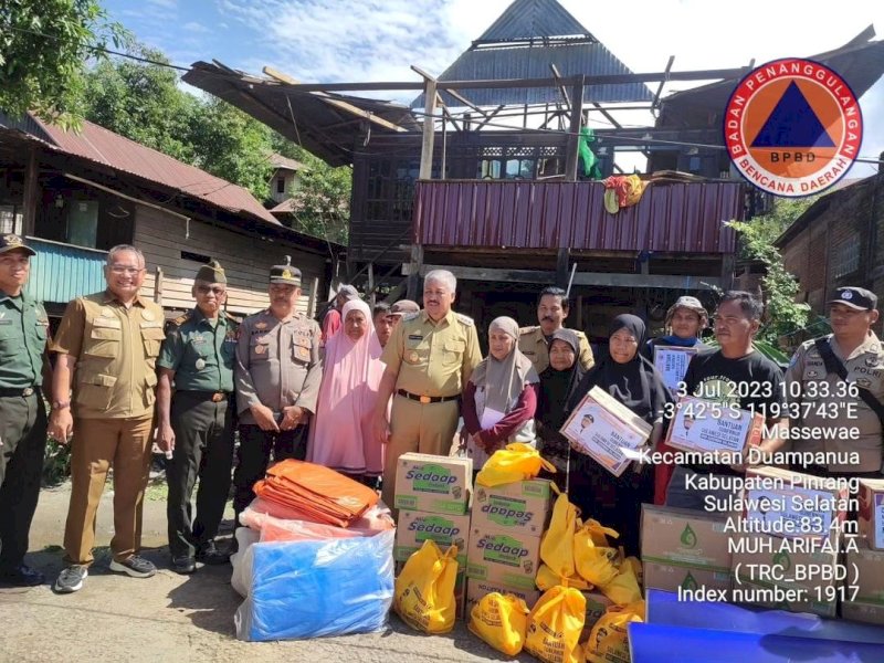 2 Desa di Pinrang Diterjang Angin Kencang, Sudirman Instruksikan Penanganan Cepat