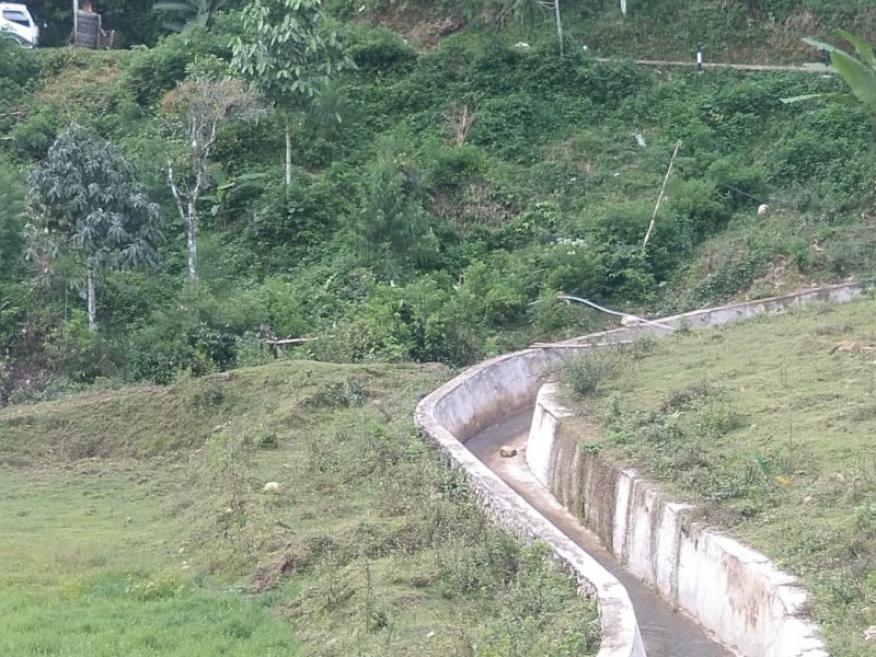 Proyek pengendali air di Karua Toraja Utara yang anggarannya diduga salah peruntukan. 