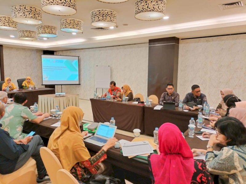 Rakor Kementerian Kesehatan bekerja sama dengan UNICEF di Hotel Claro Makassar, Kamis, 6 Juli 2023.