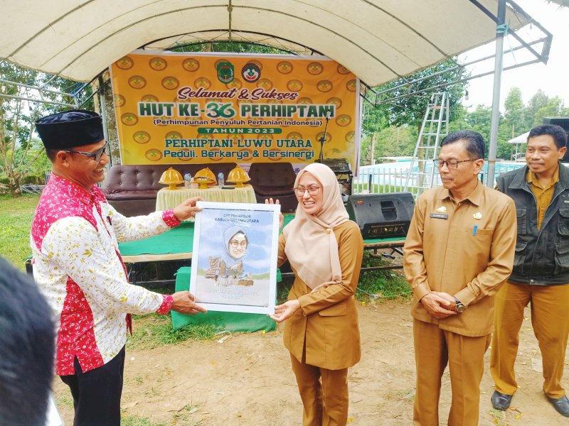 Bupati Kabupaten Luwu Utara, Indah Putri Indriani, menerima penghargaan Perhiptani Awards 2023 kategori Pejabat Publik.
