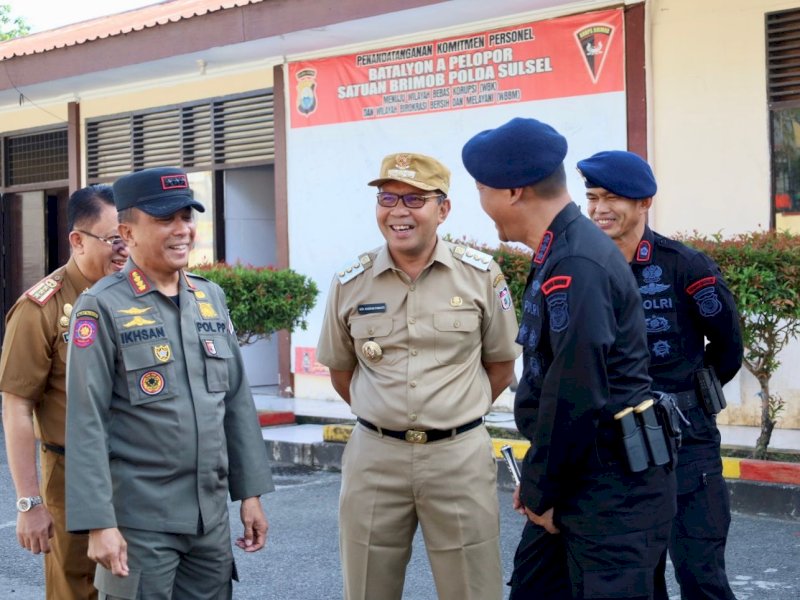 Wali Kota Makassar Moh Ramdhan Pomanto membuka diklat di Mako Brimob Polda Sulsel, Senin (24/07/2023).
