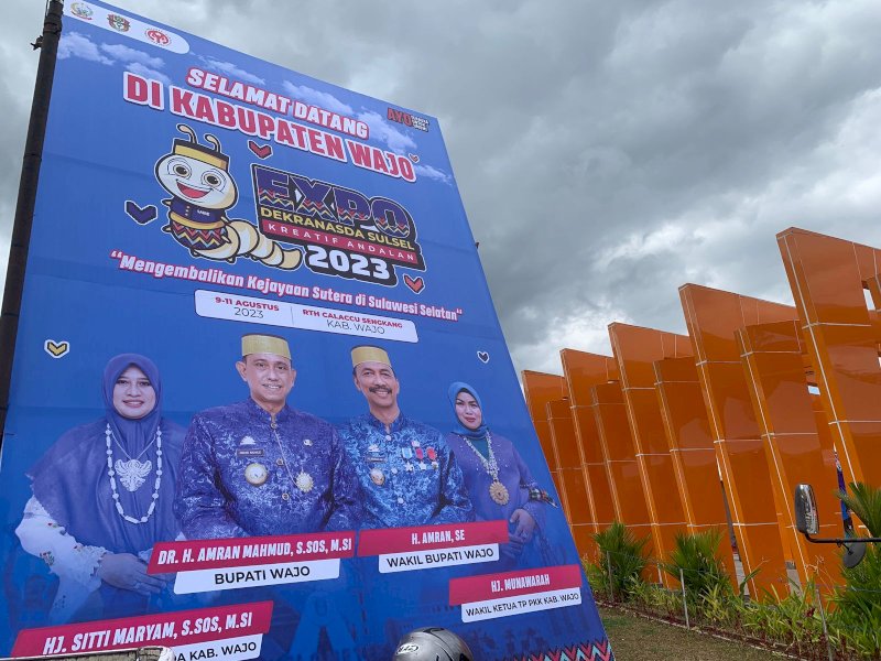 Persiapan jelang gelaran Expo Dewan Kerajinan Nasional (Dekranasda) Sulawesi Selatan (Sulsel) Kreatif Andalan 2023.