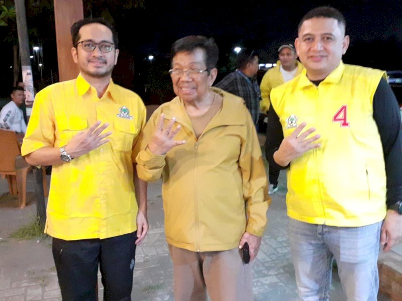 Moh Ogiandi Momang Sidehabi (kiri) bersama Aksa Mahmud dan Munafri Arifuddin. 