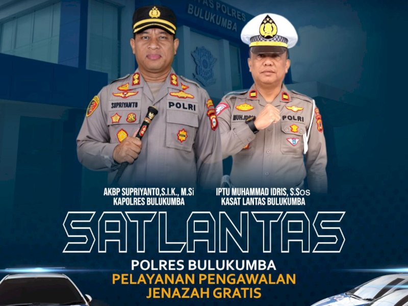 Terobosan Baru Polres Bulukumba, Kini Ada Layanan Pengawalan Jenazah Gratis