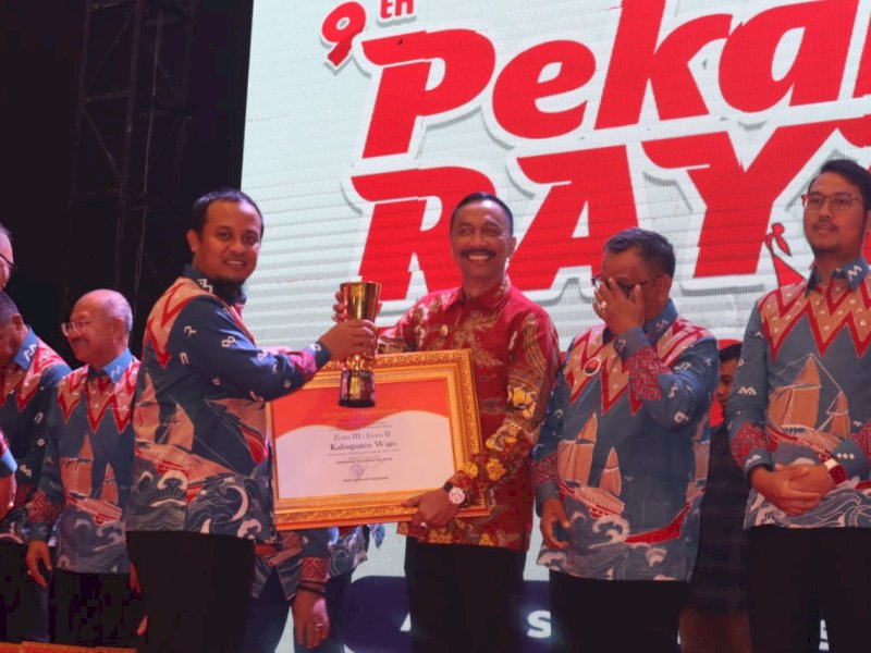Wajo menyabet Juara II Penghargaan Pembangunan Daerah (PPD) untuk Zona III.
