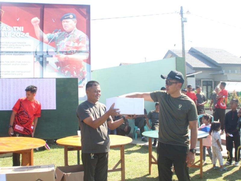 Kodim Tator menggelar baksos dan lomba menyambut HUT TNI. 
