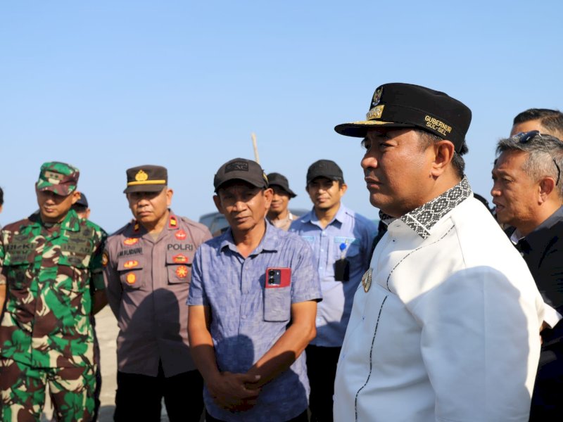 Penjabat Gubernur Sulawesi Selatan Bahtiar Baharuddin melakukan kunjungan kerja ke Bone. 