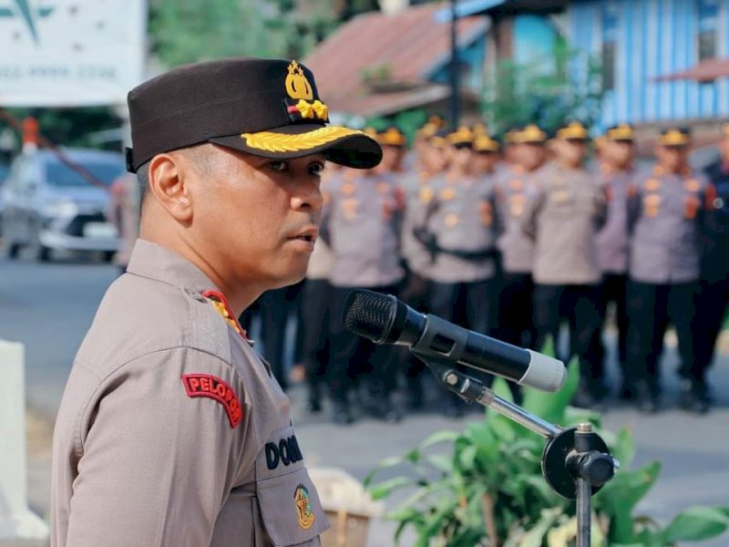 Simulasi Sistem Keamanan Pemilu Kota (Sispamkota) Ops Mantap Brata 2023, Jumat (13/10/2023).
