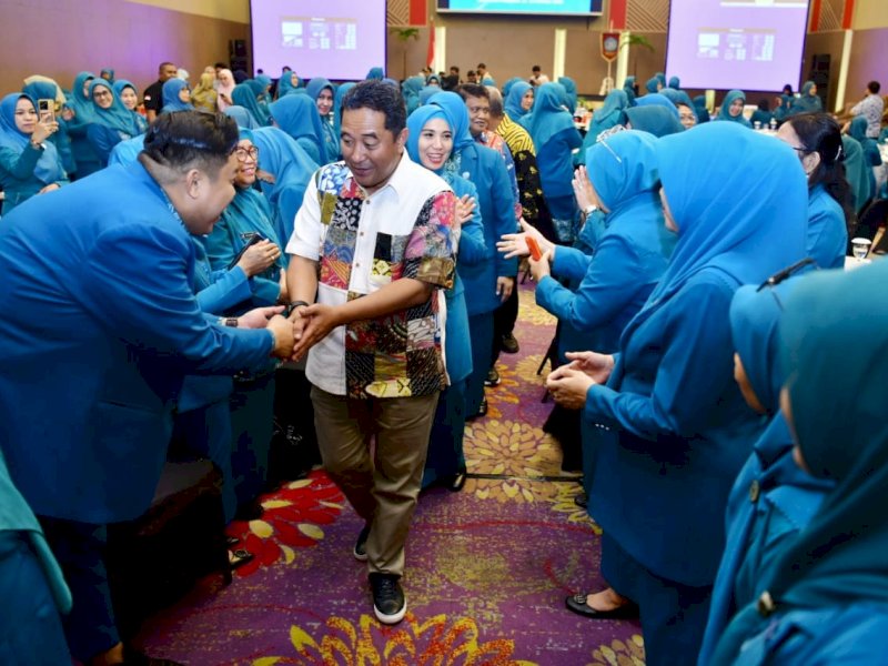 Rapat Koordinasi Daerah (Rakorda) PKK di Hotel Claro, Kota Makassar, Minggu, 22 Oktober 2023.