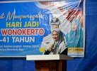 Hadiri HUT Desa Wonokerto, Bupati IDP Bicara Upaya Tekan Kemiskinan
