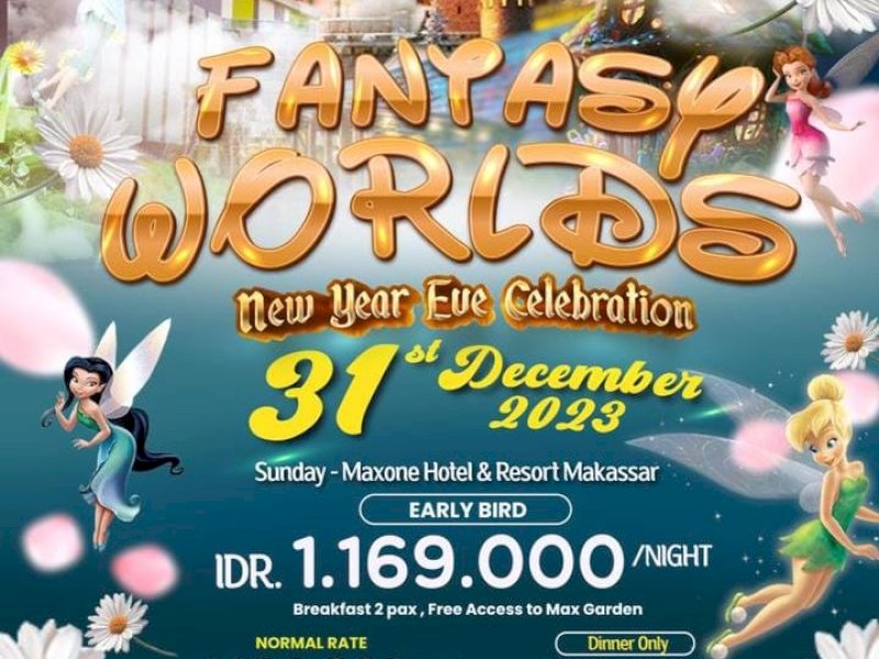 Hotel Maxone Makassar Rayakan Tahun Baru 2024 dengan Konsep Fantasy Worlds