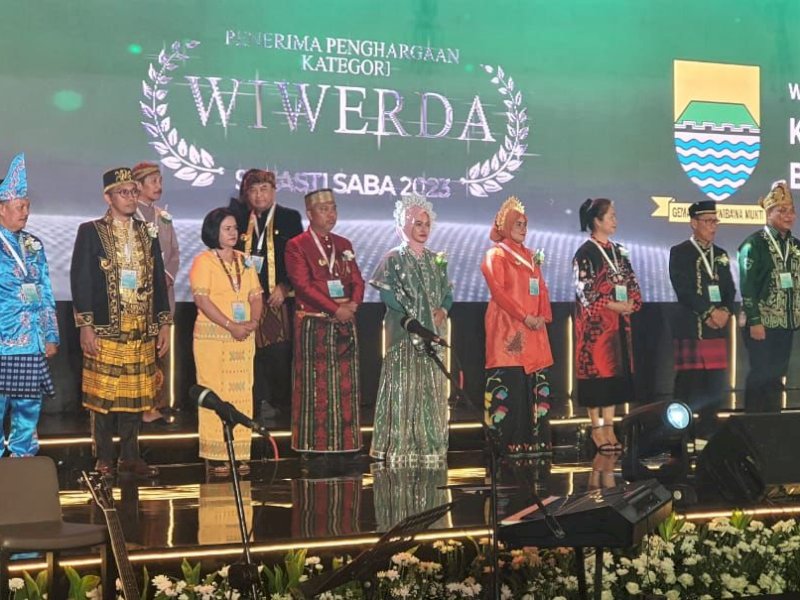 Malam Penganugerahan Tanda Penganugerahan Swasti Saba Kabupaten/ Kota Sehat dan STBM 2023, di Jakarta, Selasa (28/11/2023).