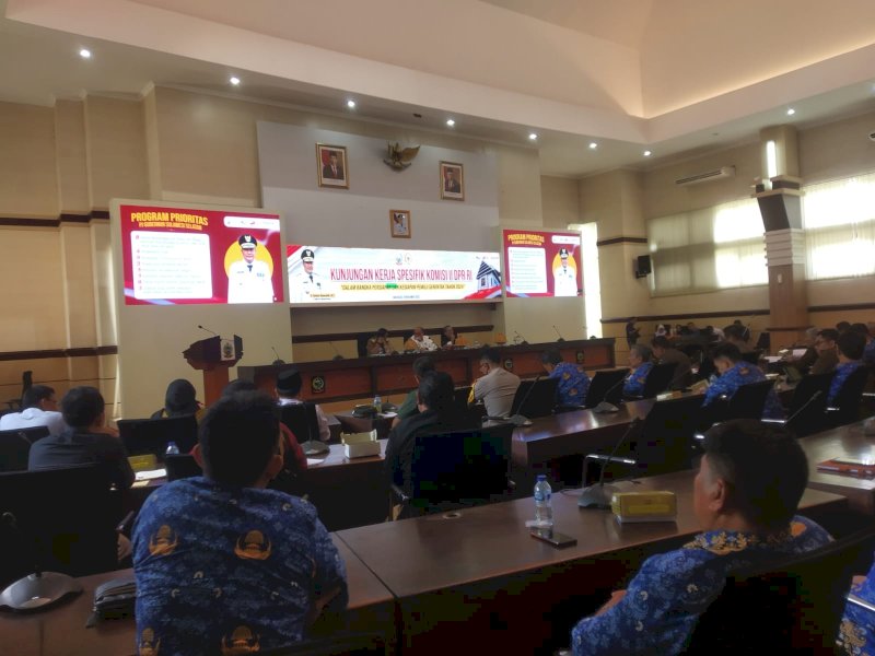 Kunjungan Komisi II DPR RI ke Kantor Gubernur Sulsel. 