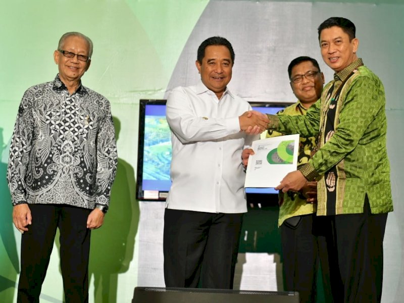 Launching Hasil Sensus Pertanian 2023 (ST2023) yang digelar Badan Pusat Statistik (BPS) Provinsi Sulawesi Selatan, di Hotel Dalton, Makassar. 