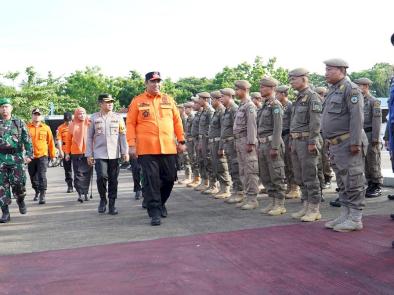 Pemerintah Kabupaten Maros menggelar apel kesiapsiagaan bencana. 