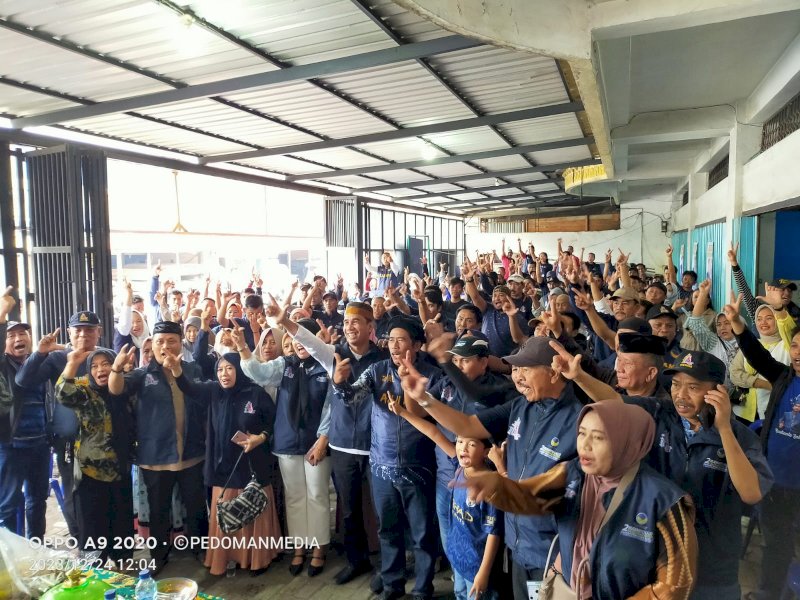 Peresmian posko pemenangan Anak Rakyat di Kelurahan Kalukubodoa, Kecamatan Tallo, Makassar. 