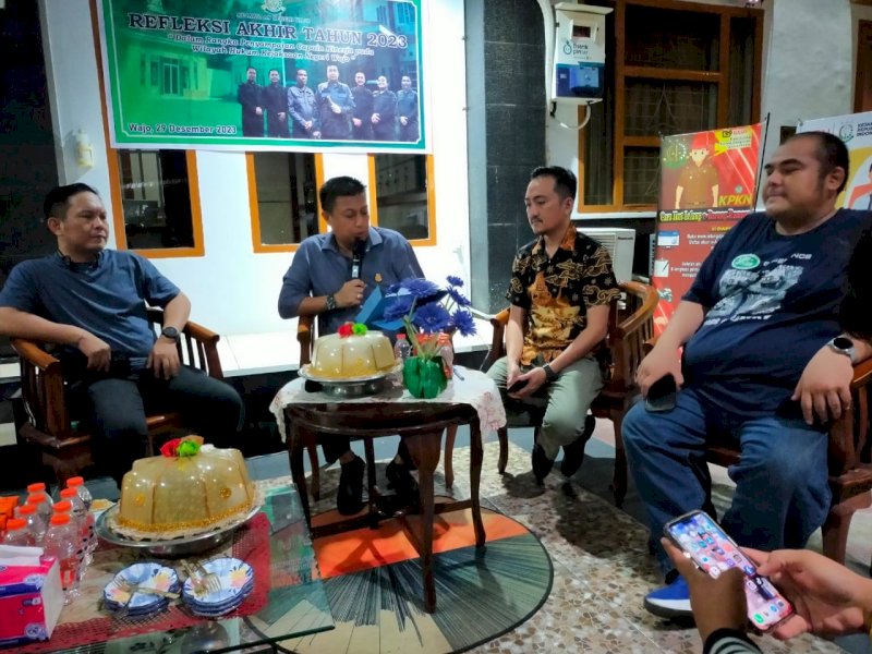 Refleksi akhir tahun 2023 di Kejari Wajo, Jumat (29/12/2023).