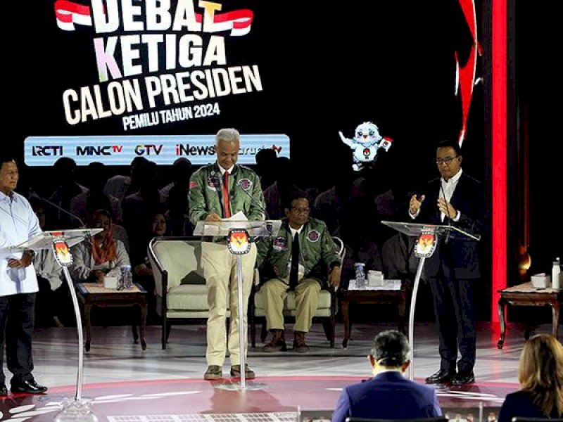 Debat capres ketiga di Istora Senayan. 