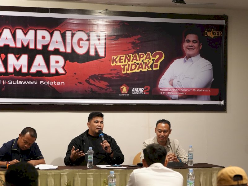 Andi Amar di acara Kick Off Kampanye Intensif Amar2Indonesia di Hotel Claro Makassar. 