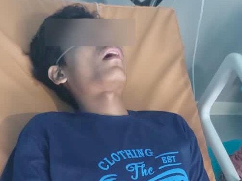Joshua Layuk (20) masih dirawat di Unit Gawat Darurat (UGD) Rumah Sakit Fatima Makale/Ist