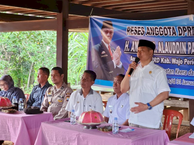 Ketua DPRD Wajo, Andi Alauddin Palaguna, melakukan reses di Desa Keera, Kecamatan Keera/Ist