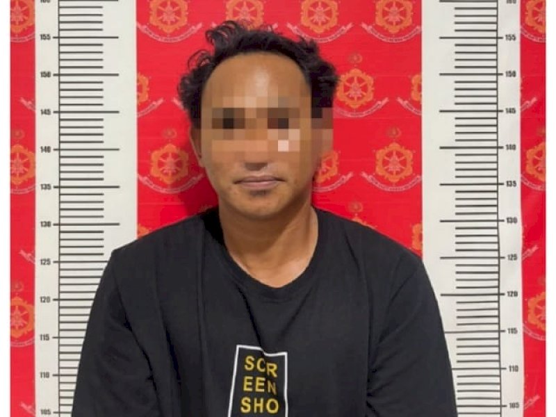 MF alias F (35), ditangkap polisi usai mengedarkan uang palsu di Kabupaten Bulukumba/Ist