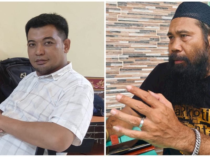 Dosen Unpac, Hardianto Haris (kiri) dan Ketua FPI Jeneponto, Abd. Jalil (kanan). (IST)