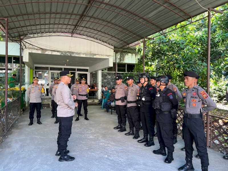 Apel pengecekan dan pengamanan Kantor Panitia Pemungutan Kecamatan (PPK) pasca Pemungutan Suara Uang (PSU)/Ist