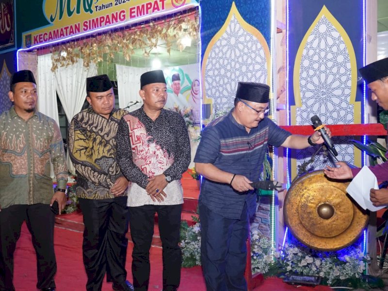 MTQ dan Festival Seni Qasidah ke-55 Kecamatan Simpang Empat resmi ditutup Kamis malam (29/01/2024).