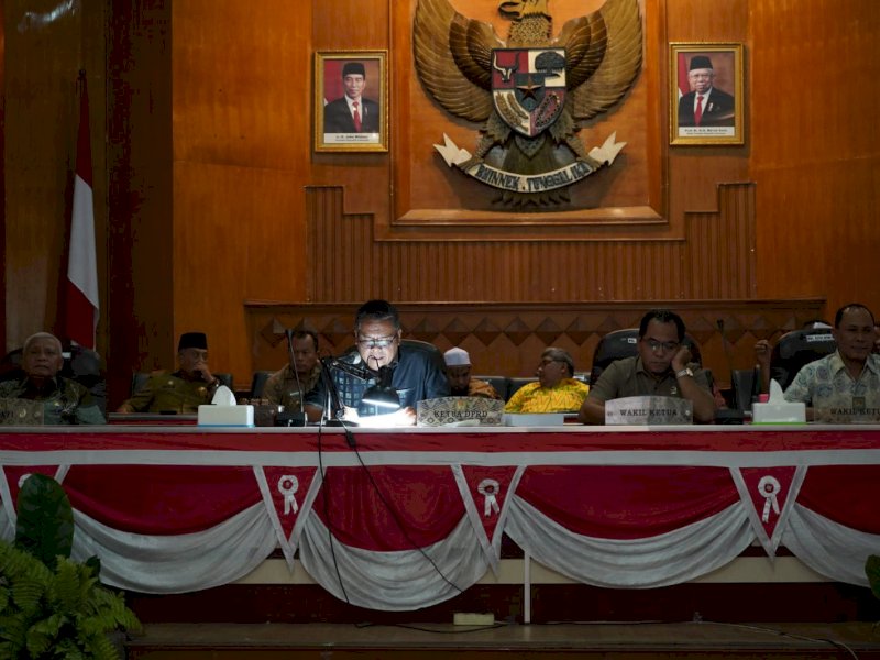 Bupati Asahan H. Surya, BSc menyampaikan Laporan Keterangan Pertanggungjawaban (LKPJ) Tahun Anggaran 2023/Ist