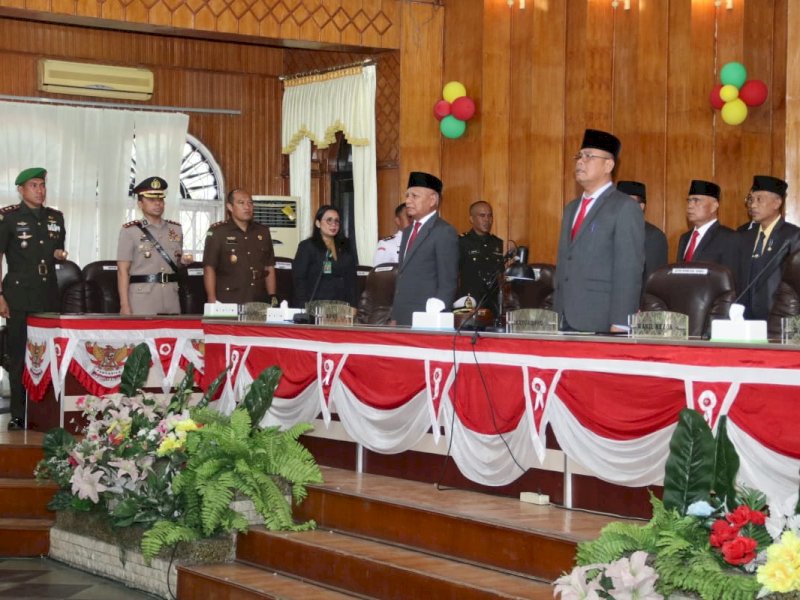 Rapat Paripurna di Aula Rambate Rata Raya Sekretariat DPRD Kabupaten Asahan yang dipimpin langsung oleh Ketua DPRD Kabupaten Asahan H. Baharuddin Harahap, SH, MH, Jum'at (15/03/2024)/Ist