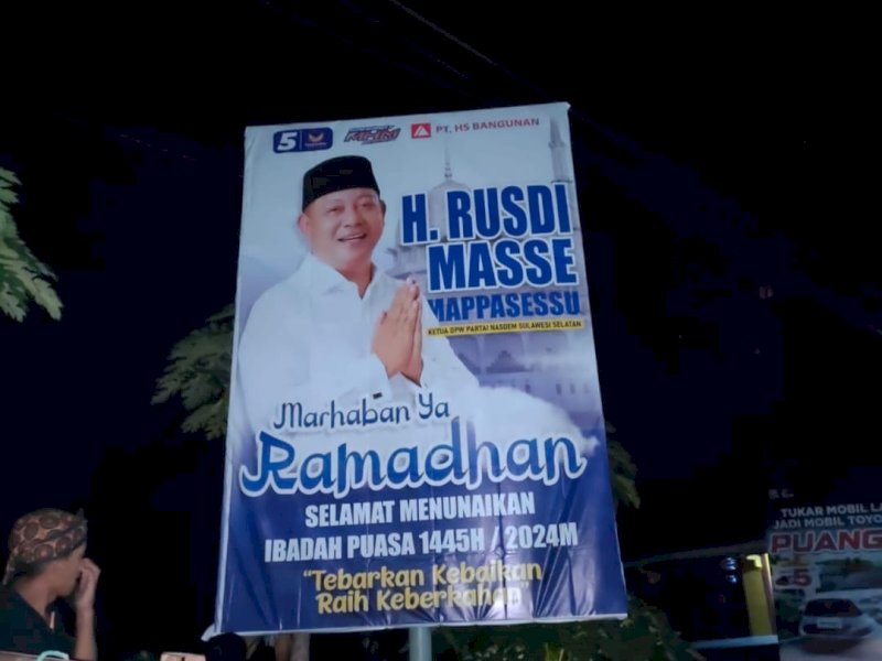 Salah satu baliho RMS yang banyak bertebaran di Kabupaten Wajo/Ist