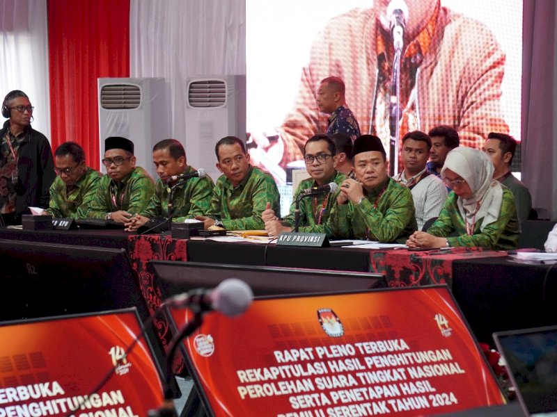 Rapat pleno terbuka KPU Sulsel/Ist