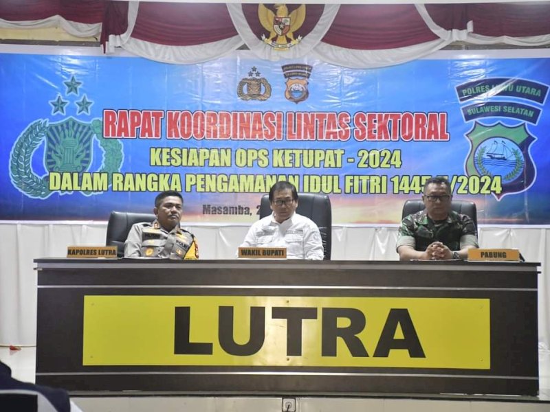 Rakor Lintas Sektoral Kesiapan Operasi Ketupat untuk Pengamanan Idul Fitri. 