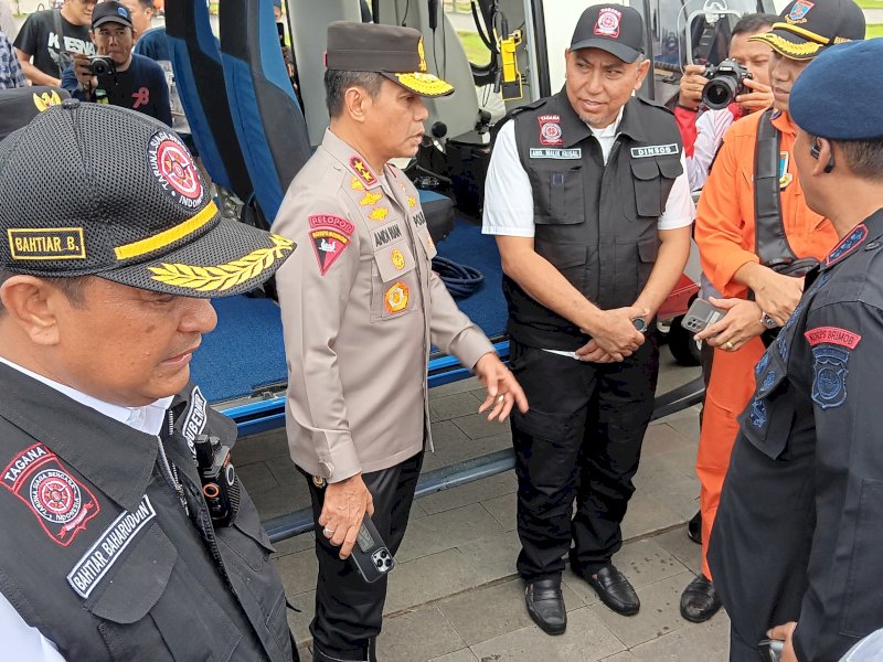 Pj Gubernur Sulsel Bahtiar bersama Kapolda Irjen Pol Andi Rian masih berada di Luwu. 