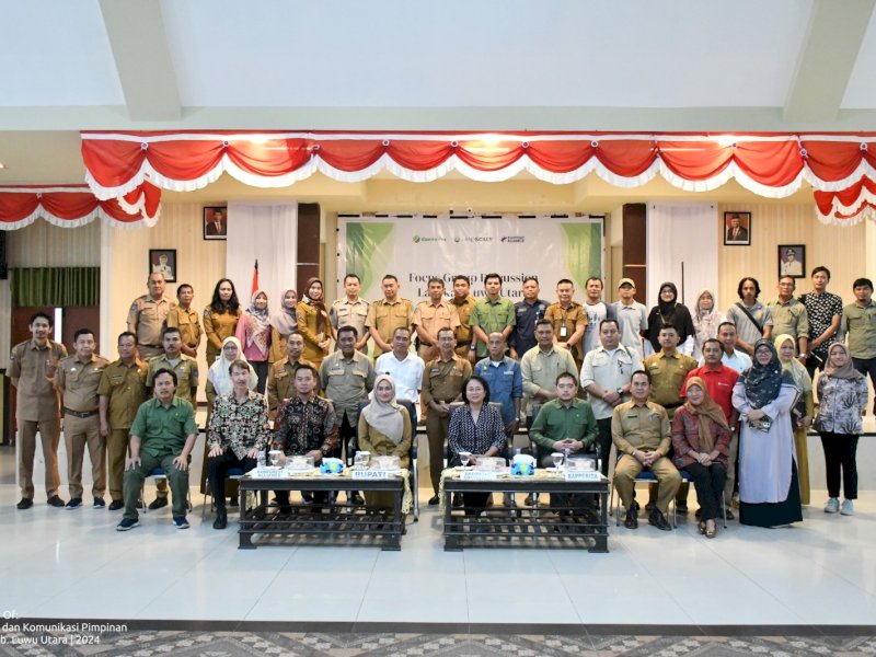 FGD Daemeter Consulting dan Rainforest Alliance (RA) di Aula La Galigo Kantor Bupati Luwu Utara. 