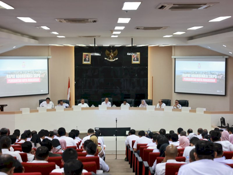 Wali Kota Makassar Moh Ramdhan Pomanto mengumpulkan para kepala OPD di Kantor Balaikota. 