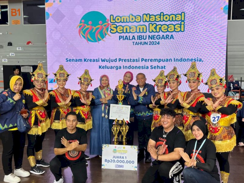 Sulsel juara satu senam kreasi ibu negara di Jakarta 